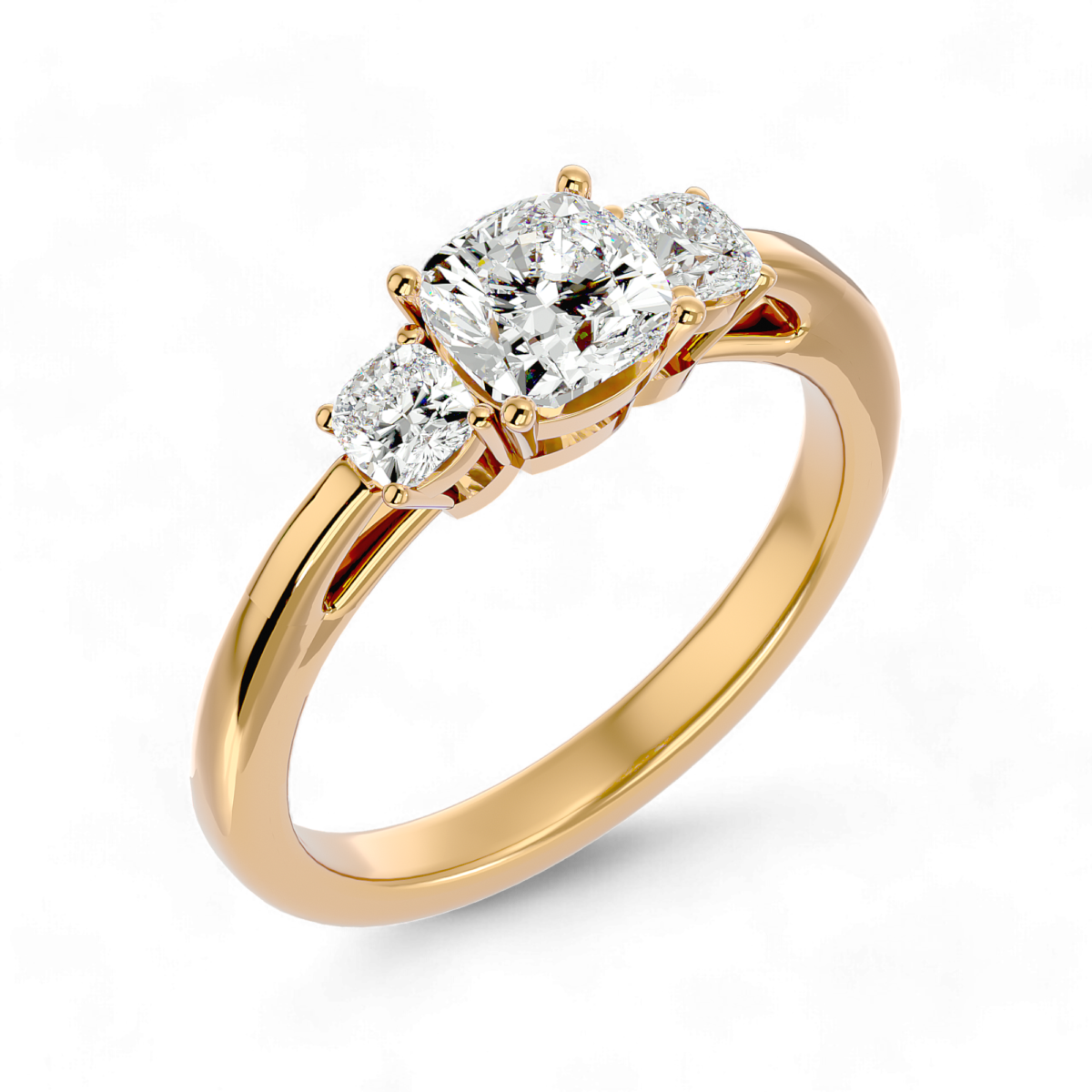 Timeless Triad Solitaire Ring