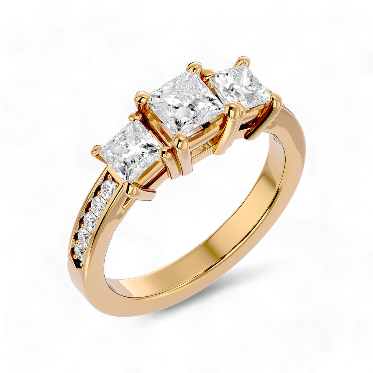 Triple Grandeur Solitaire Ring