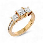 Triple Grandeur Solitaire Ring