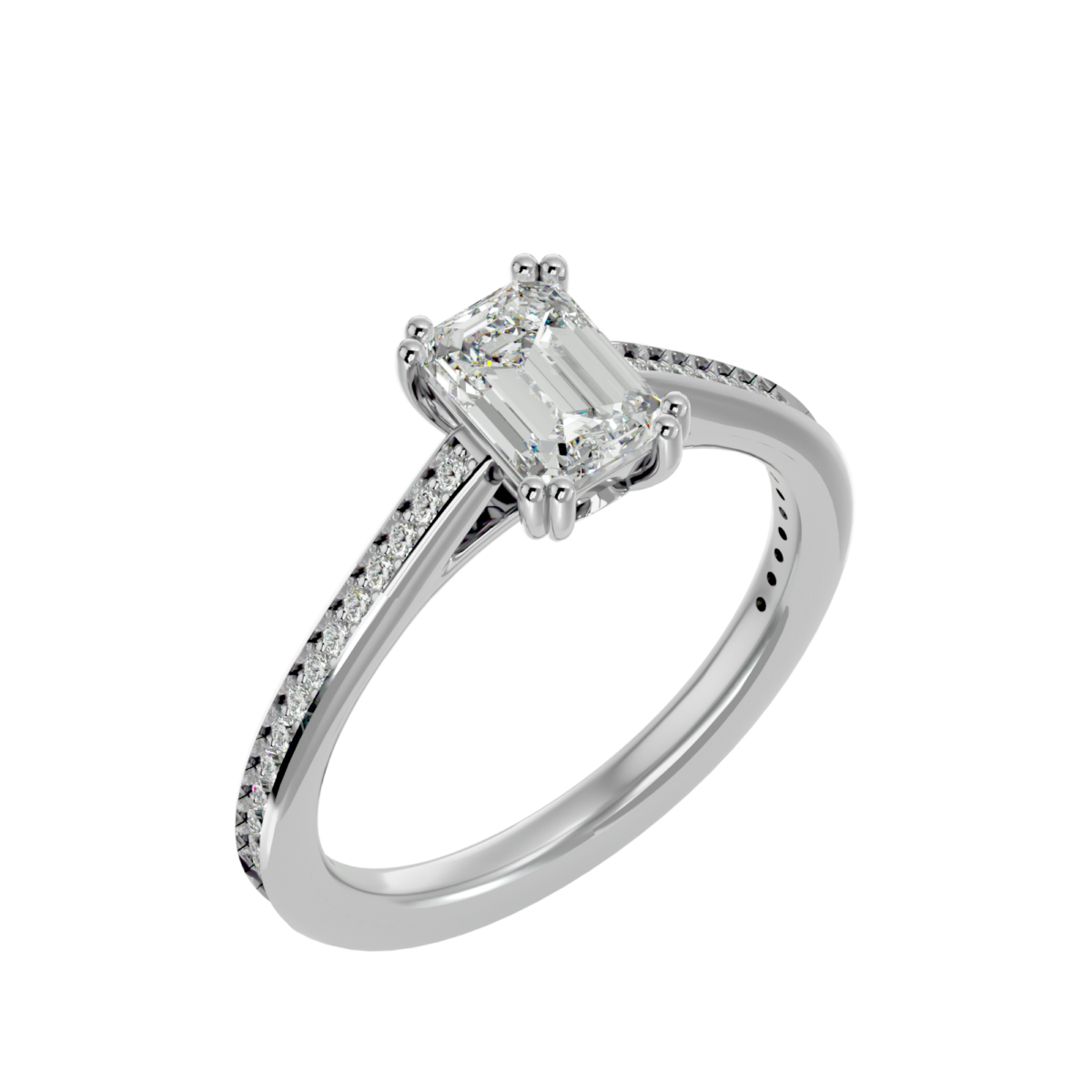 1 Carat Emerald Embrace Solitaire Ring