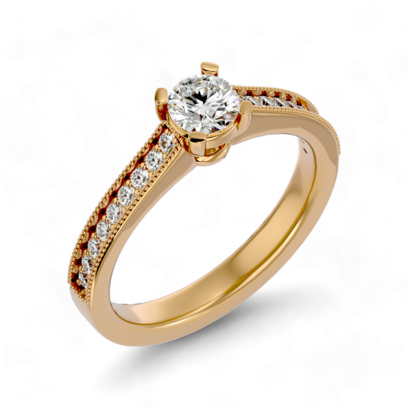 50 Cents Sparkling Grace Solitaire Ring