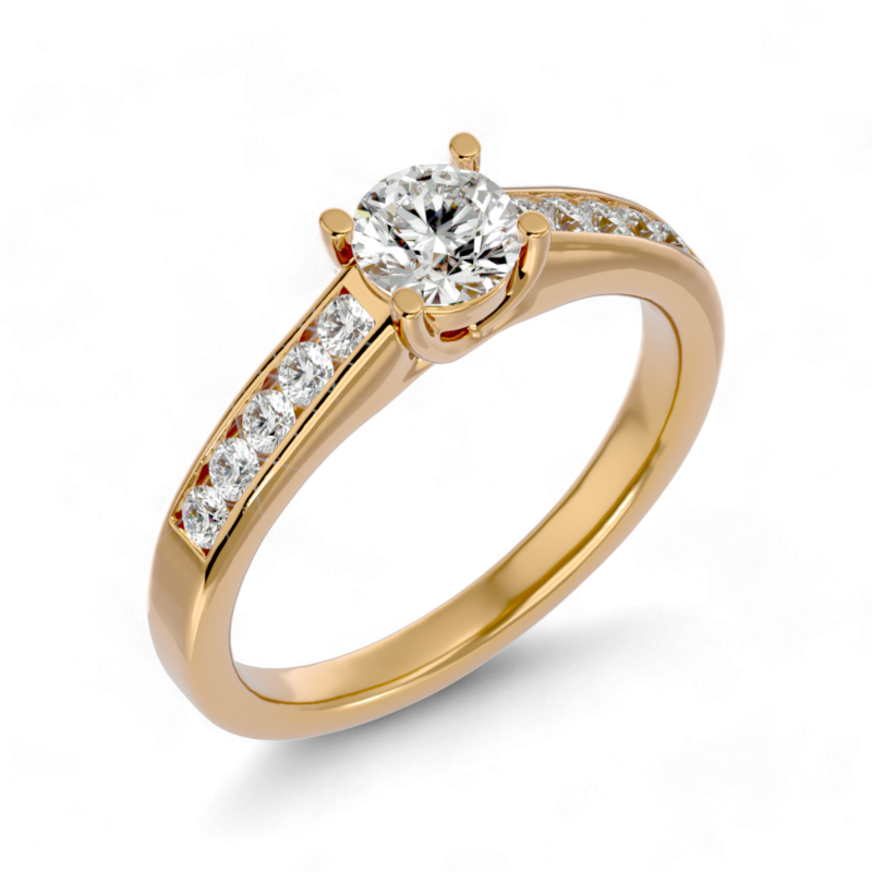 60 Cents Sparkling Harmony Solitaire Ring