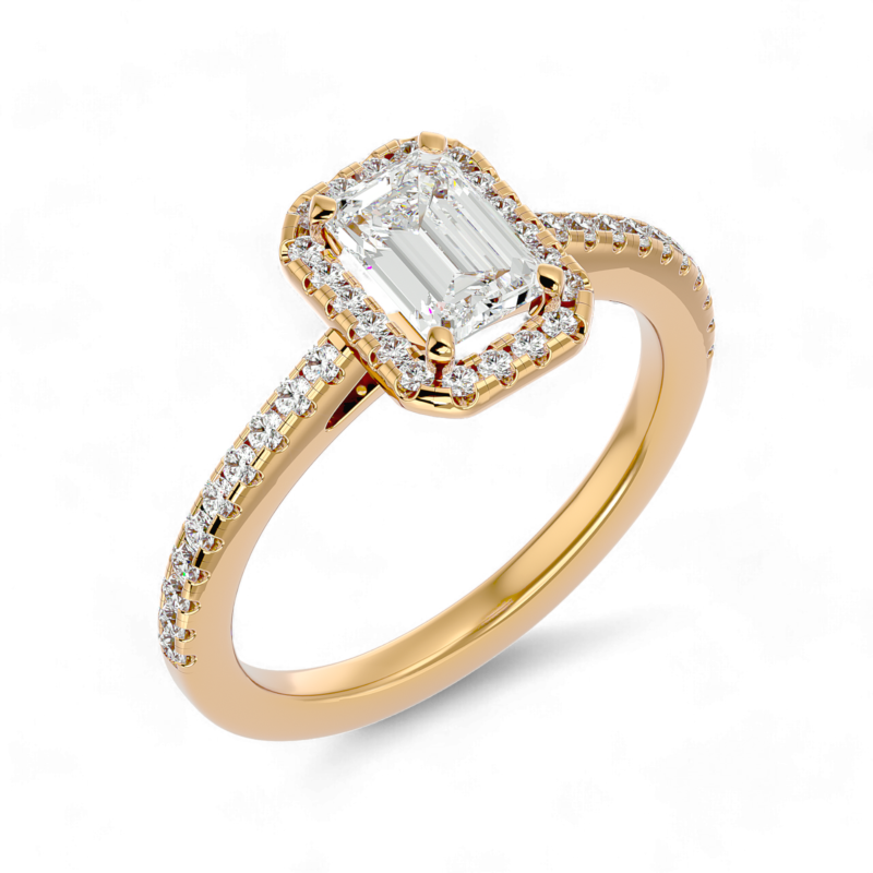 Prestigious Splendor Halo Solitaire Ring