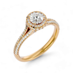 Grandeur Halo Solitaire Ring