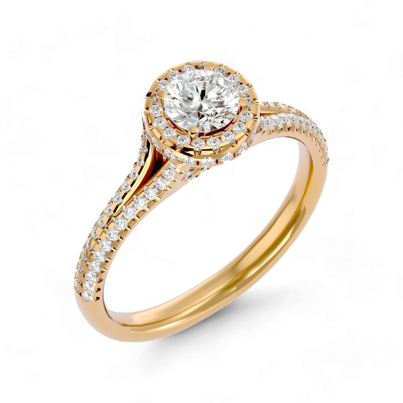 Grandeur Halo Solitaire Ring