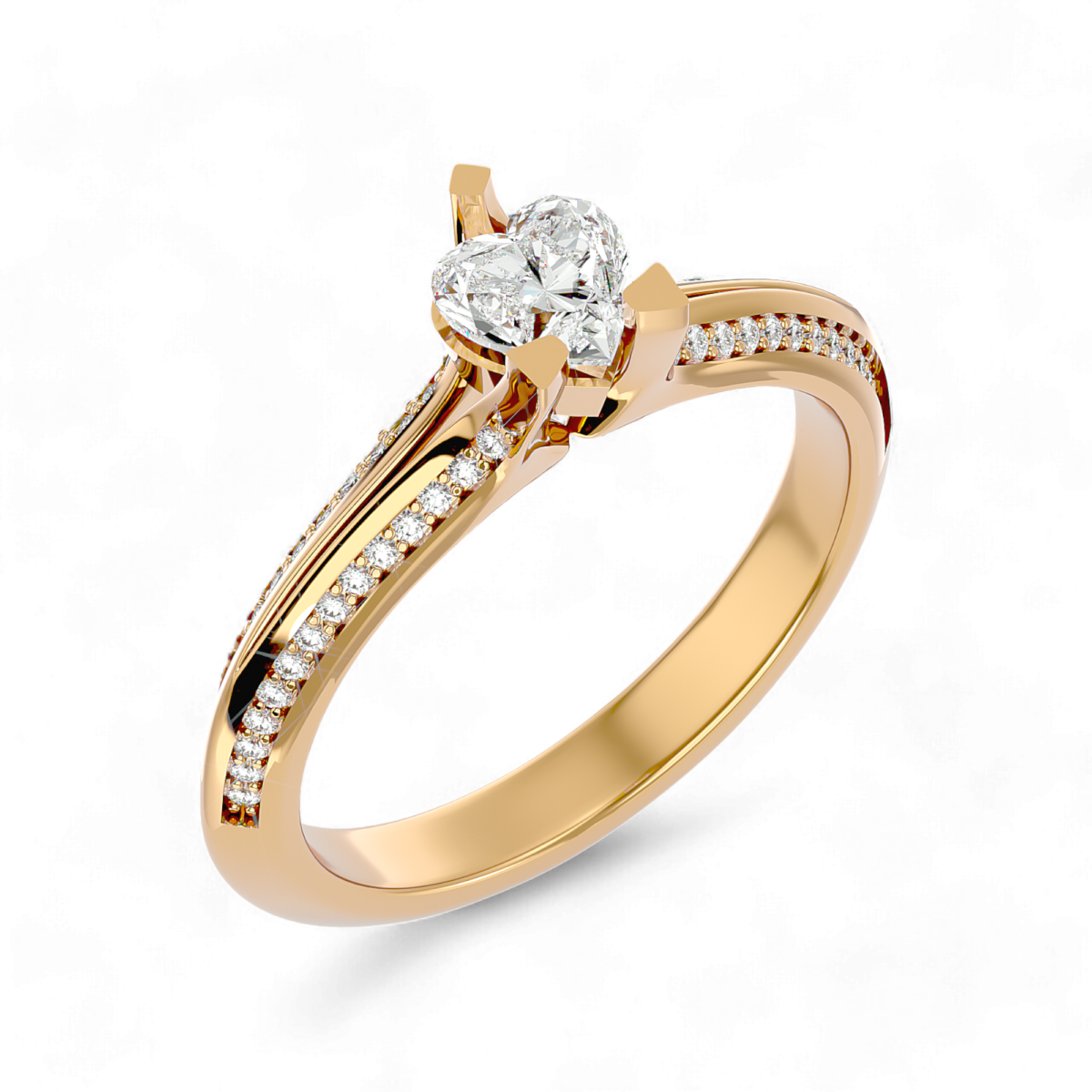 Heart of Elegance Solitaire Ring