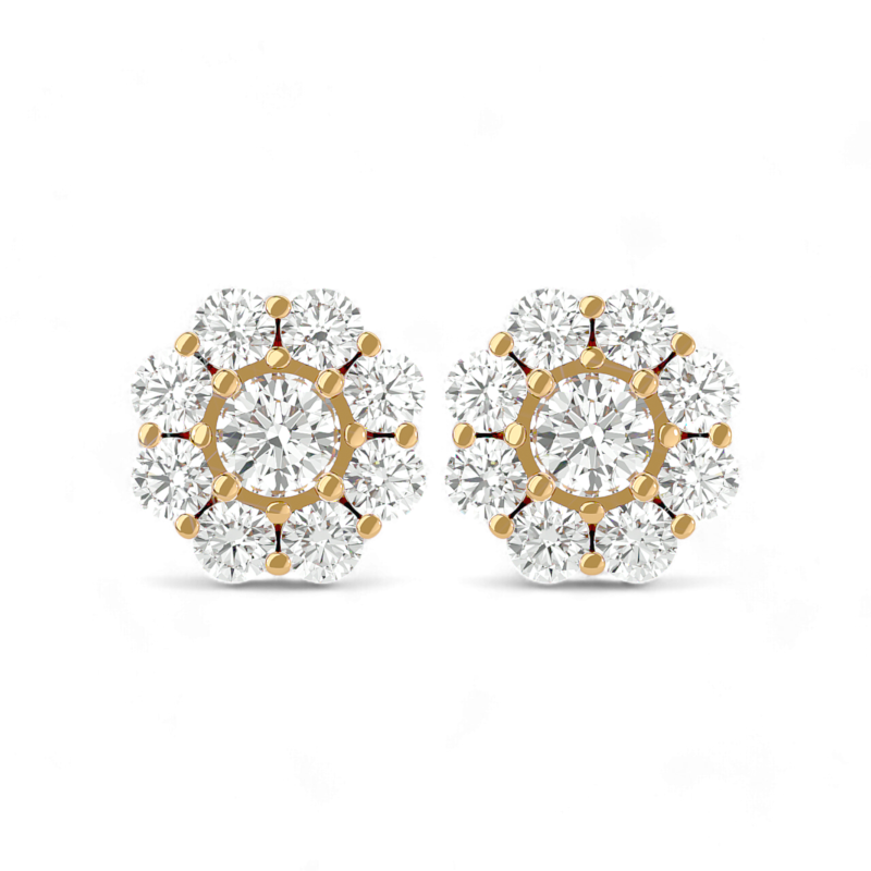 Golden Flower Studs