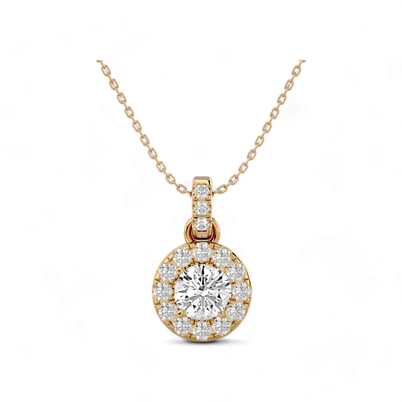 1.5 Carat Dazzling Halo Pendant